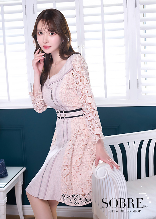 サイドレースフレアワンピース | キャバドレス・ミニドレス・スーツ