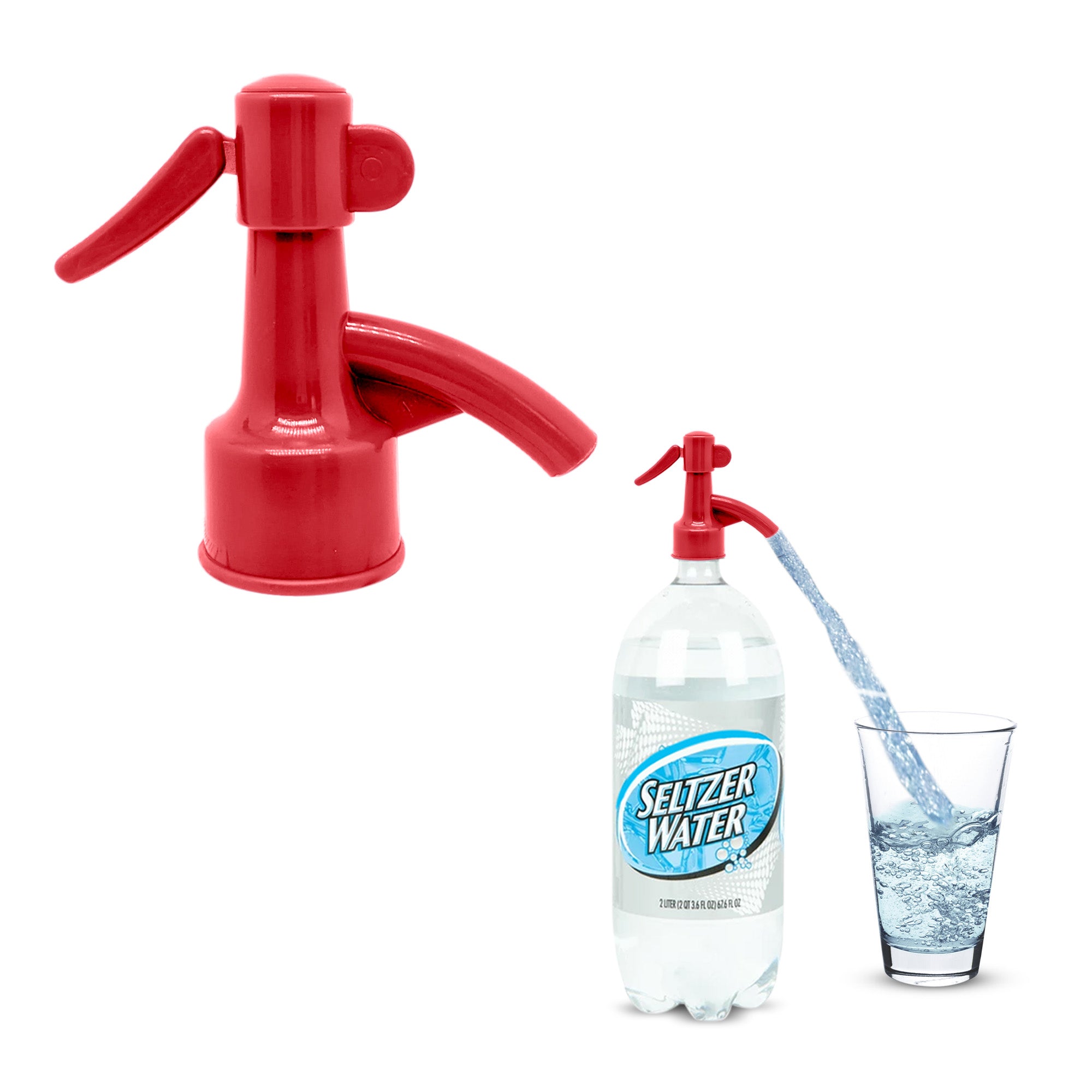 Red Soda Dispenser Siphon(for store-bought bottles only) – Sodafall