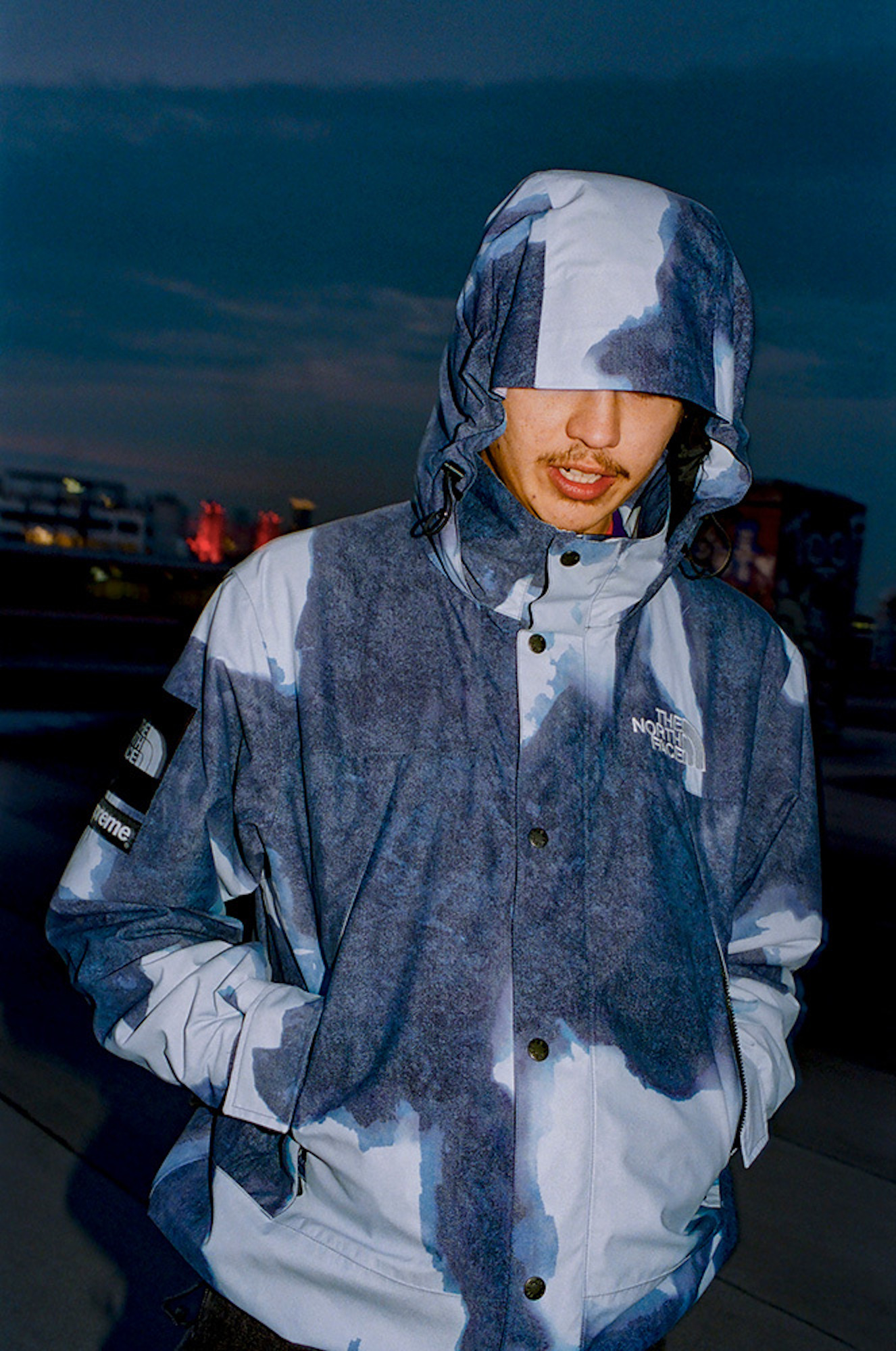 Supreme and The North Face Debut Bleached Denim-Print Outerwear Range