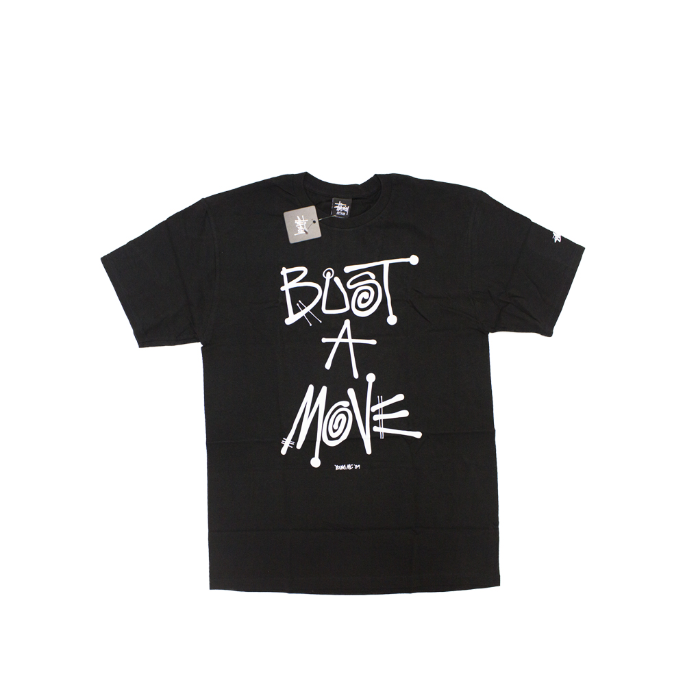 Stussy x Delicious Vinyl Bust A Move Black Tee Limited Edition 3902374