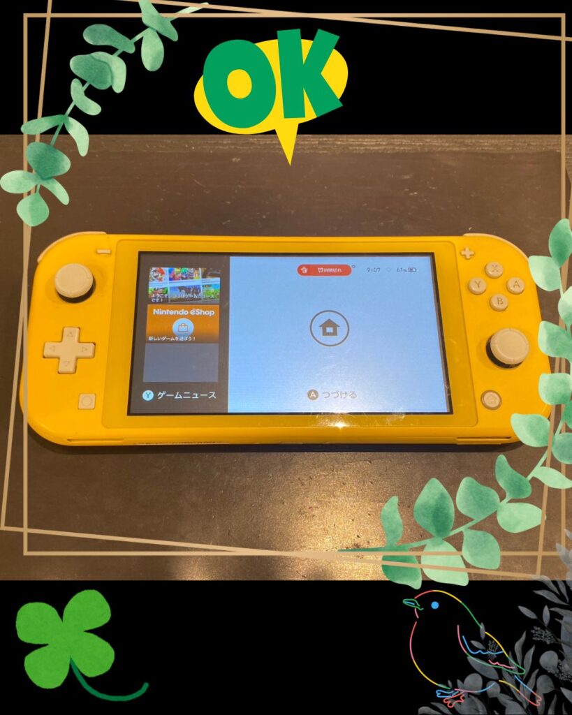 Switchlite液晶全体に横線や縦線が入って何も見えない!?そんなときもス