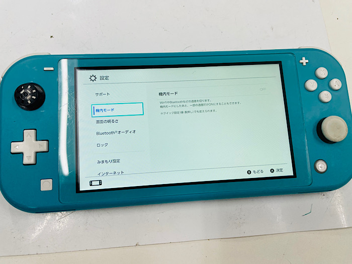 switch Lite】よくある故障例その① 落としたら画面が見えなくなった