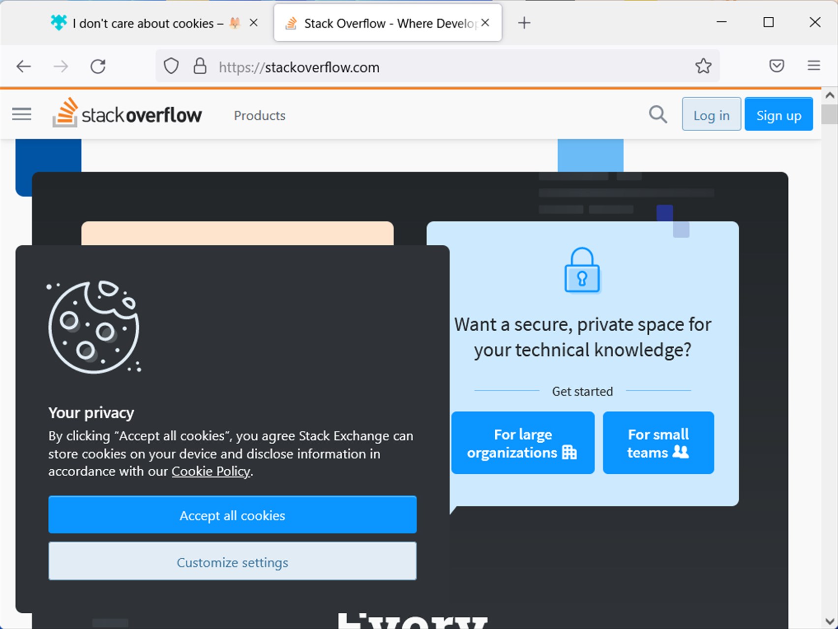 海外サイトの鬱陶しい「Cookieの許可」をすべて非表示にする方法【PC