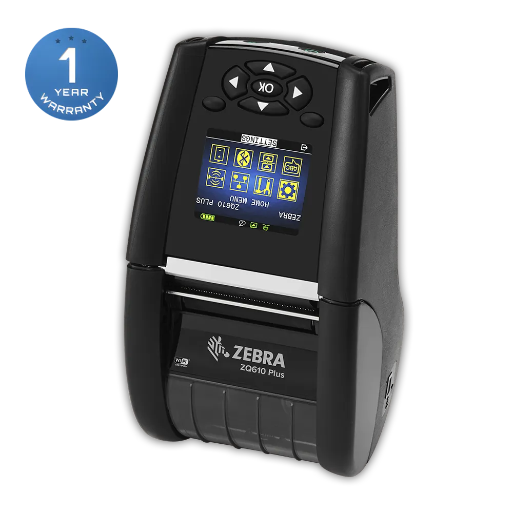 ZQ610 Plus 大型カラーLCD搭載 多機能 2インチ型モバイルプリンタ