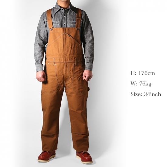 806 ヘビーダック ダブルニーオーバーオール（Iron Heart） | スナマグ