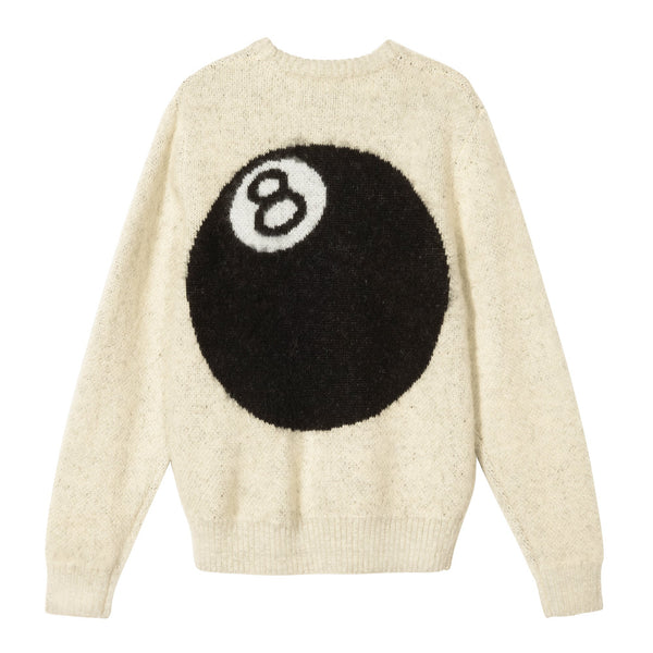 Stussy 8 Ball Heavy Brushed Mohair Sweater Cream | SNEAKERBOX