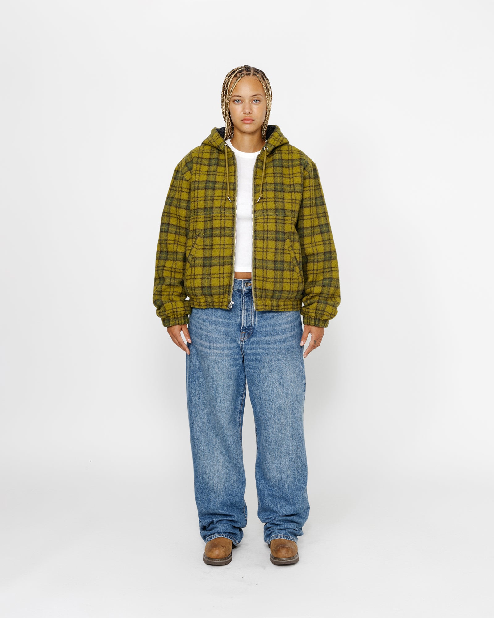 ᐈStussy WORK JACKET WOOL PLAID ( 115811 )- цена 16680 грн купить