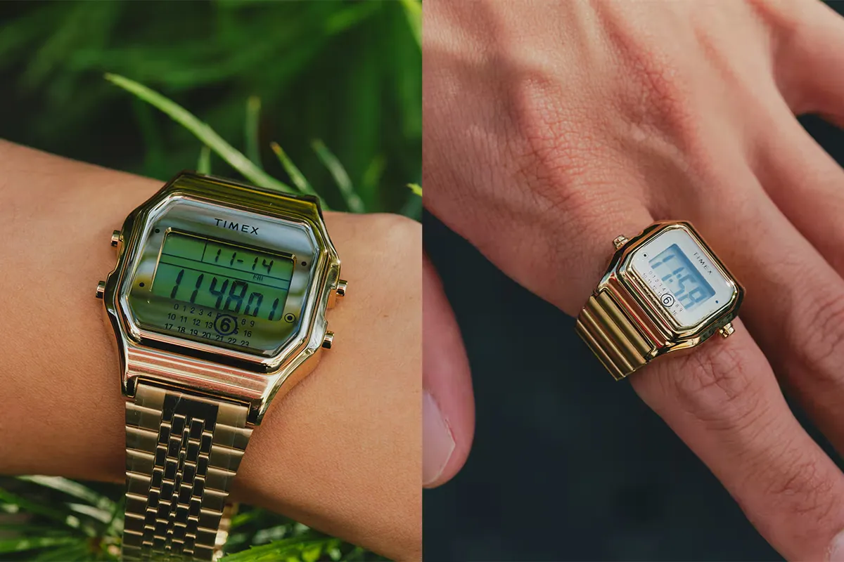 MM6 Maison Margiela × TIMEX T80 Gift Set & T80 Ring Watch “Gold