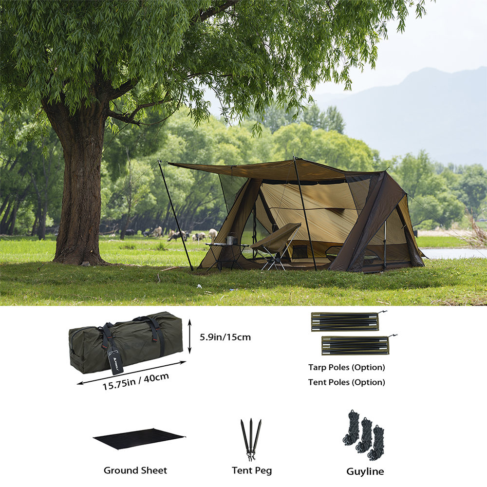 STOVEHUT 20 超軽量 パップテント | 前室あり 軍幕テント | POMOLY