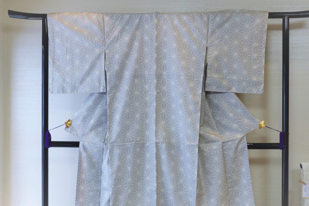 着物・コート リメイク】白大島きもの・道行コートをトートバック&長