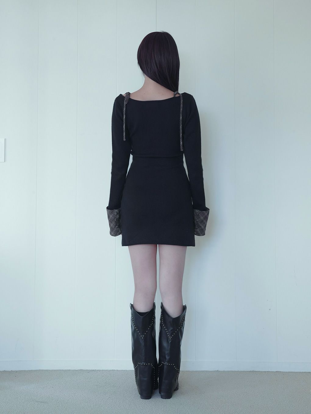 BUBBLES】オープンリボンチェックワンピース | sparkling mall online