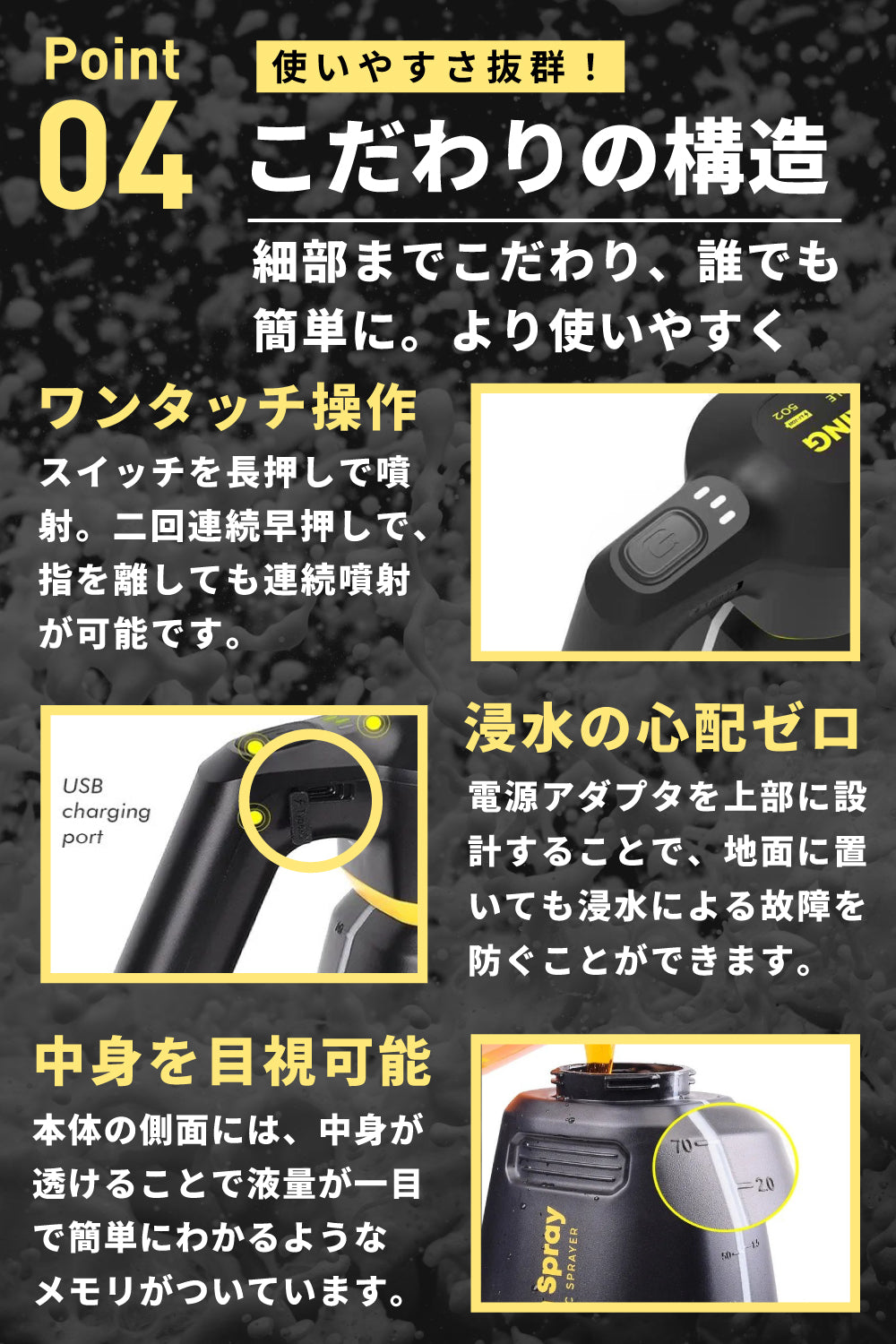 自動泡噴霧器 コードレス 充電式 2.0L – SPEEVAL公式オンラインストア