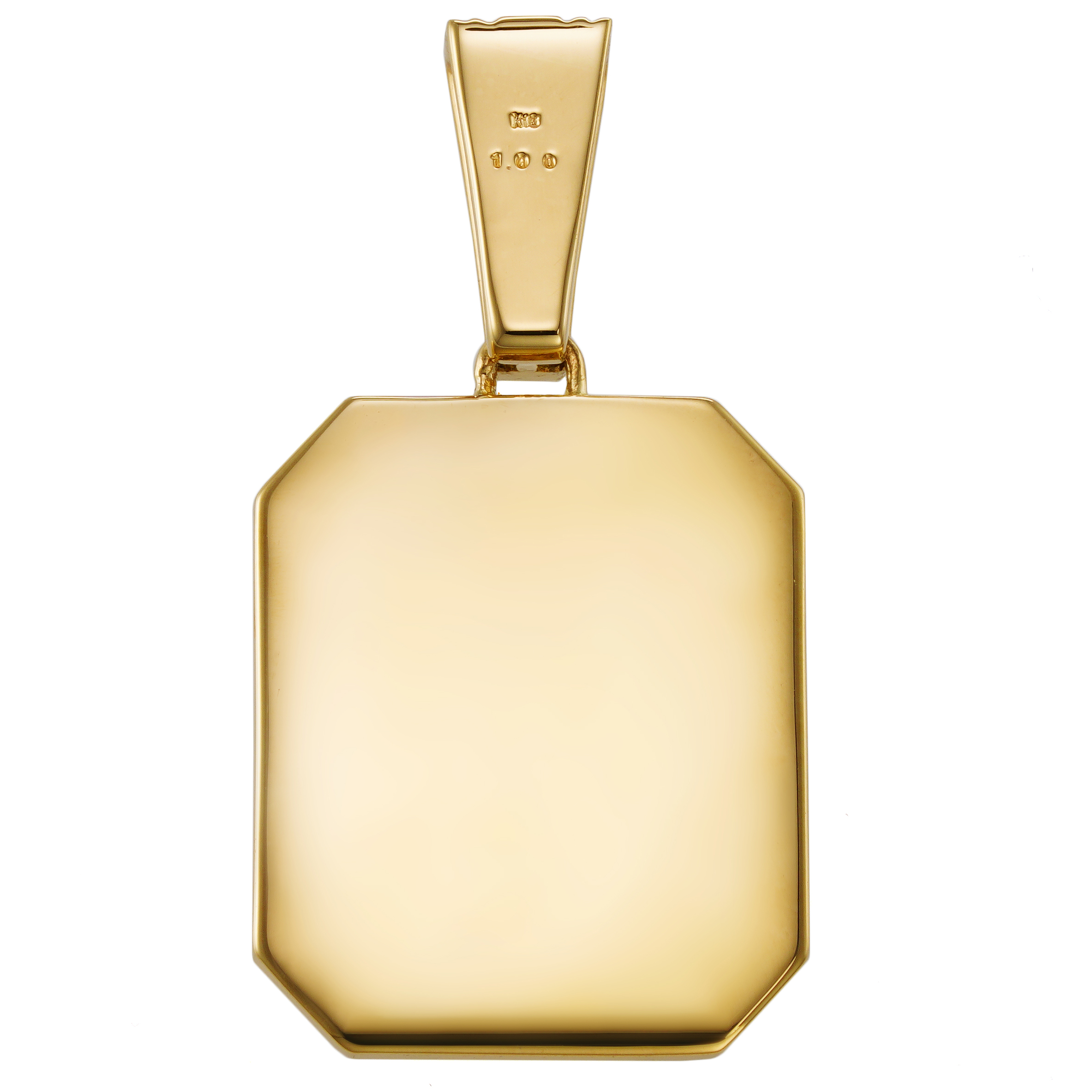 K18 18金 ゴールド パヴェ ダイヤモンド スクエア ペンダント トップ