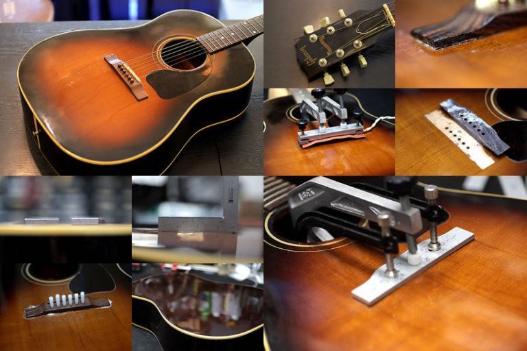 GIBSON J-45 – ブリッジ剥がれ、塗装クラック│SPREAD SOUND