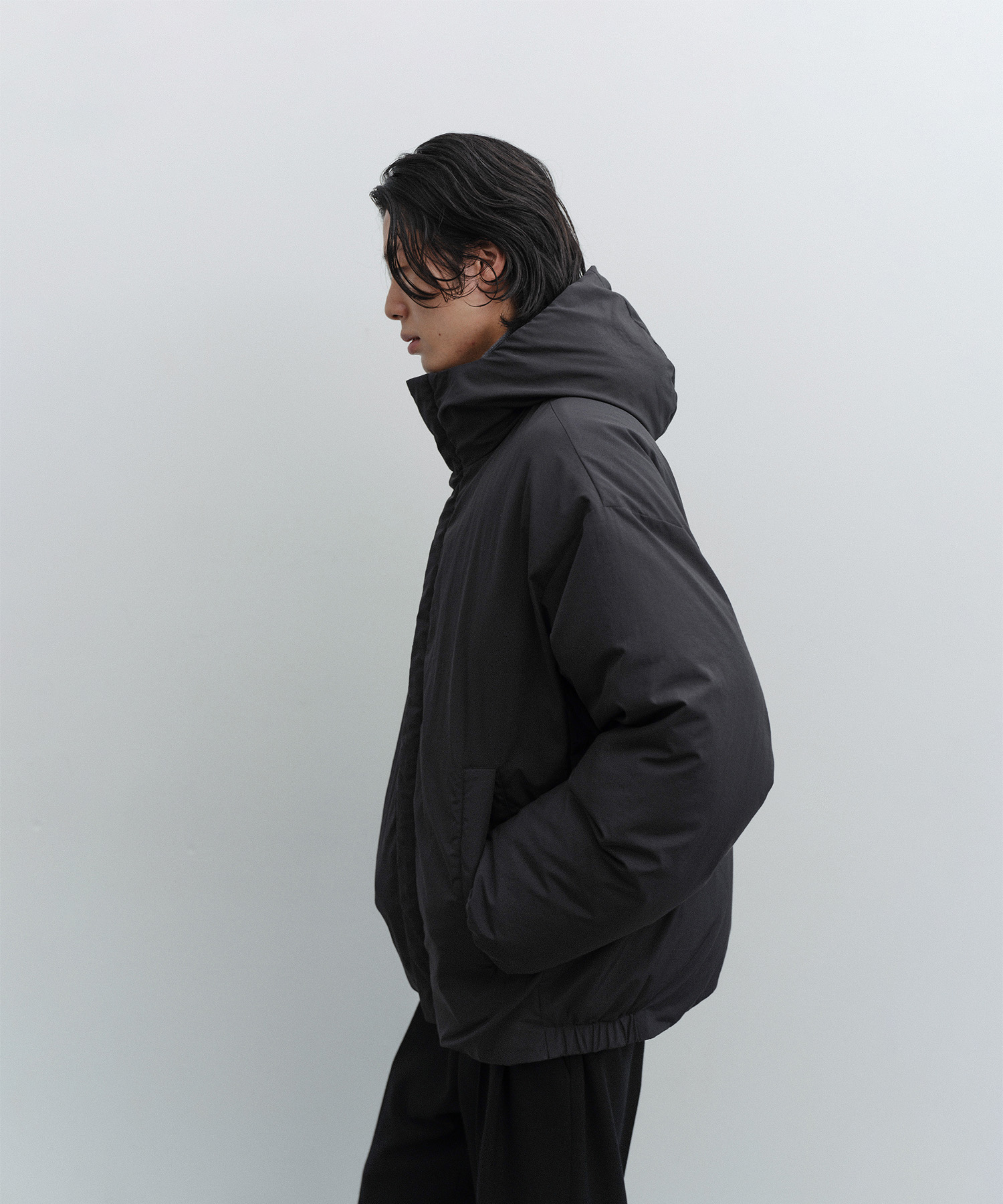 MUSINSA公式 | ANOTHER OFFICE Snowman Hooded Down Jacket (Black)