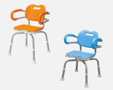 シャワーチェア 背もたれ・ひじかけ付きタイプ(生産終了)｜入浴用品