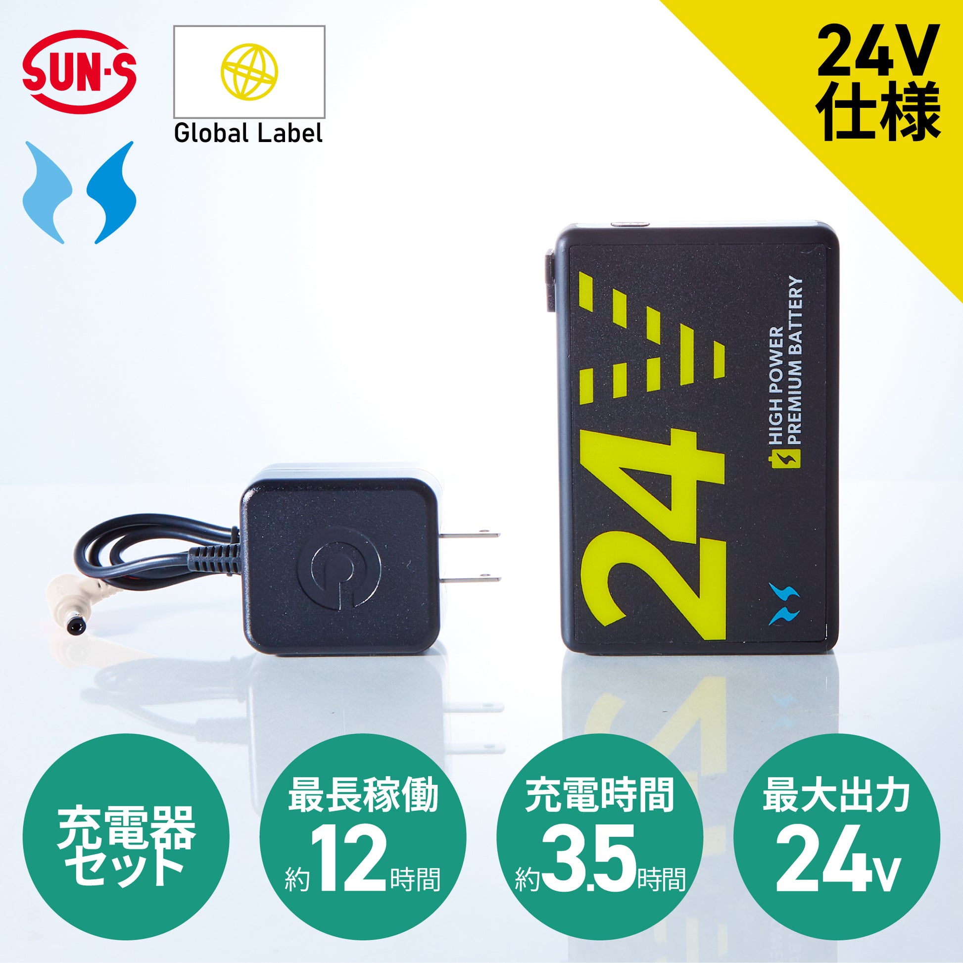 メーカー保証付】 空調風神服 GlobalLabel 24V仕様 RD9580G 【リチウム