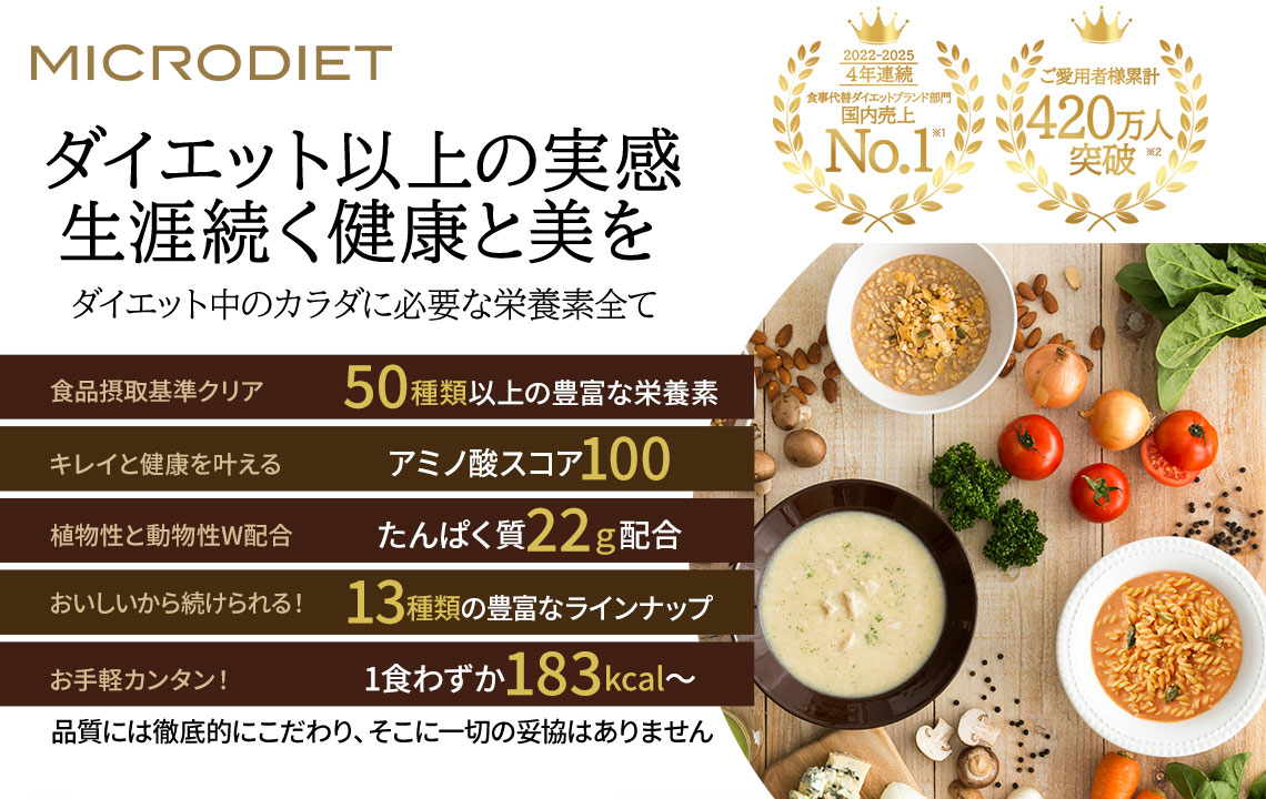 完全栄養食のダイエット食品 マイクロダイエット（MICRODIET
