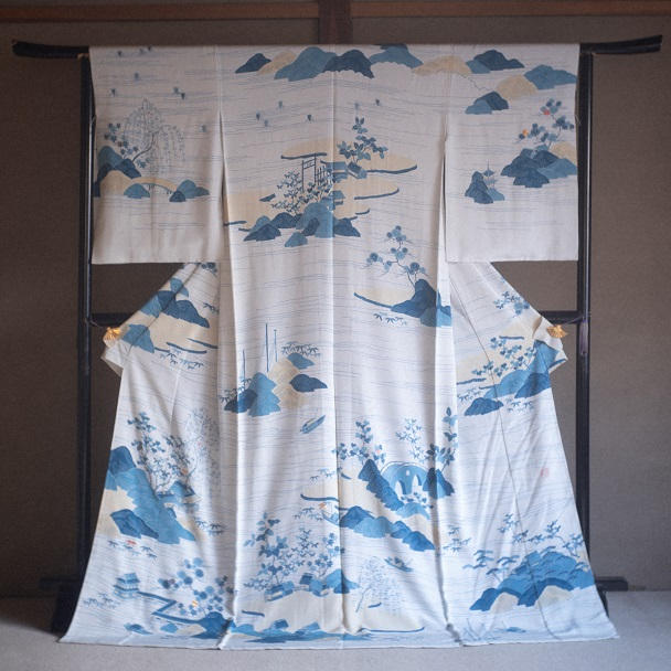 ◉中村翠嵐 作 花入 淡青交趾 砧 独楽筋 - (池坊専宗がみつめた匠の