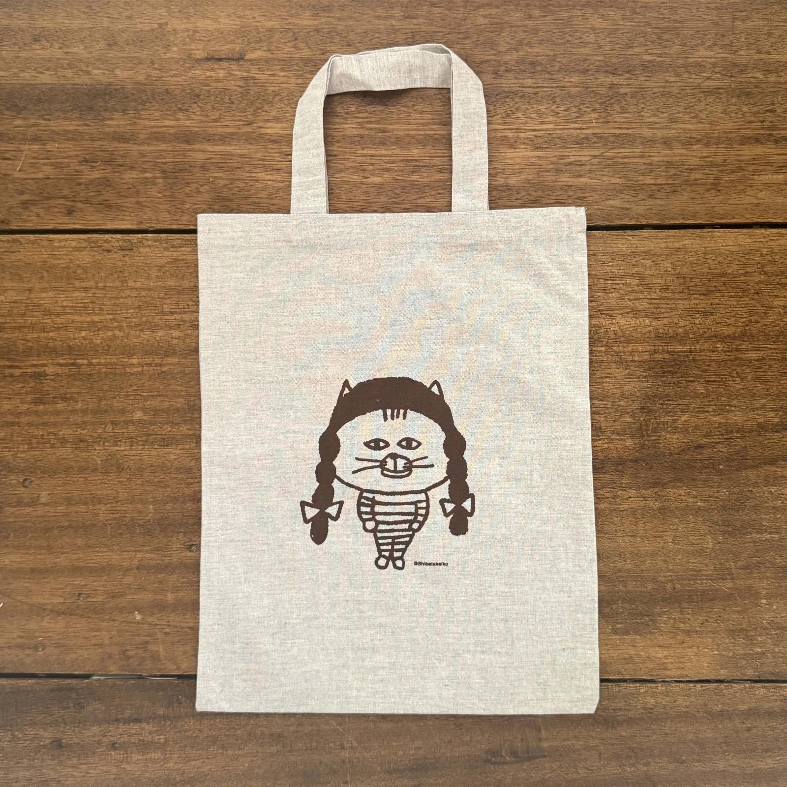 柴田ケイコ×水縞 エコバッグ カツラねこ おさげ - 36 Sublo