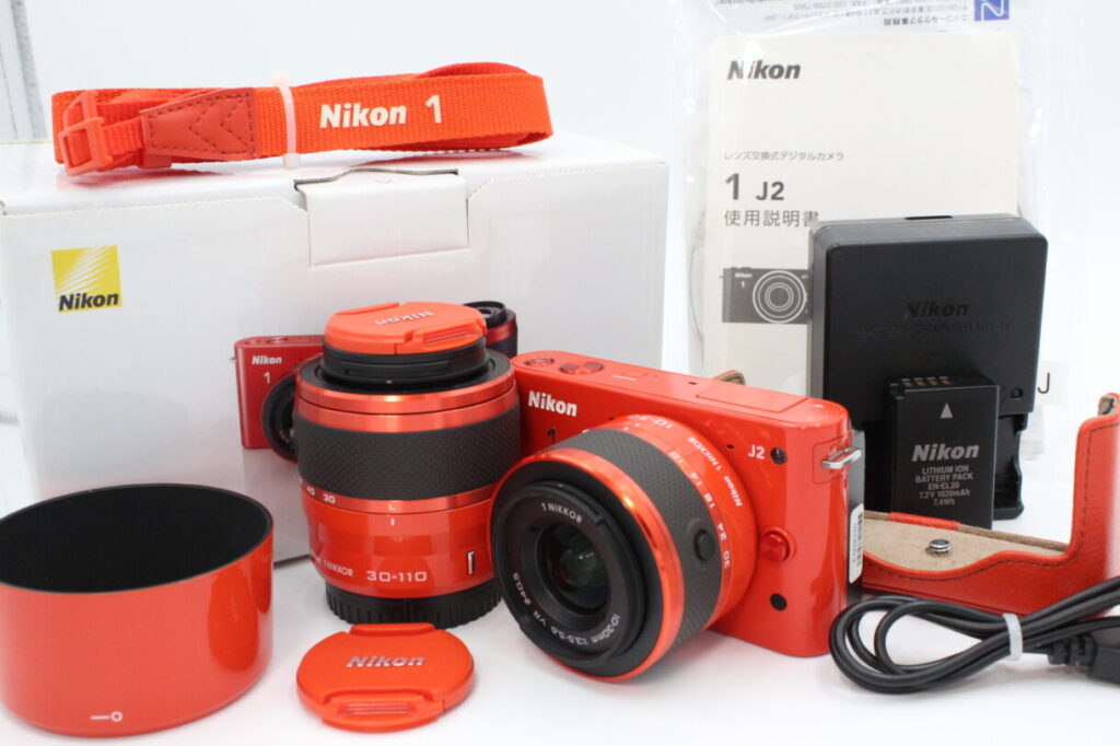 美品】NIKON ニコン Nikon1 J2 1NIKKOR Double Zoom Kit ニコン1
