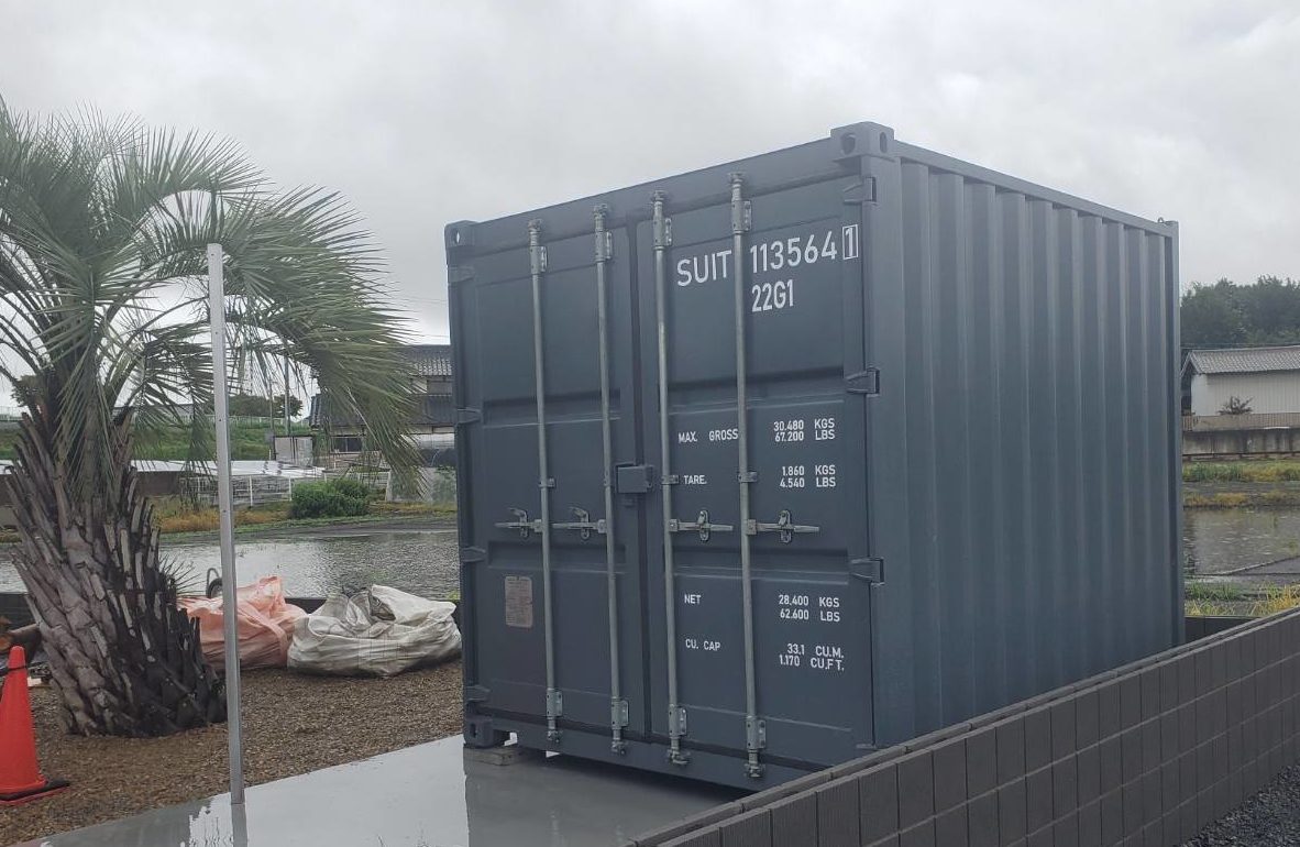 茨城県結城市 NEWVAN10ftコンテナRe（観音扉）グレー 設置 | 中古