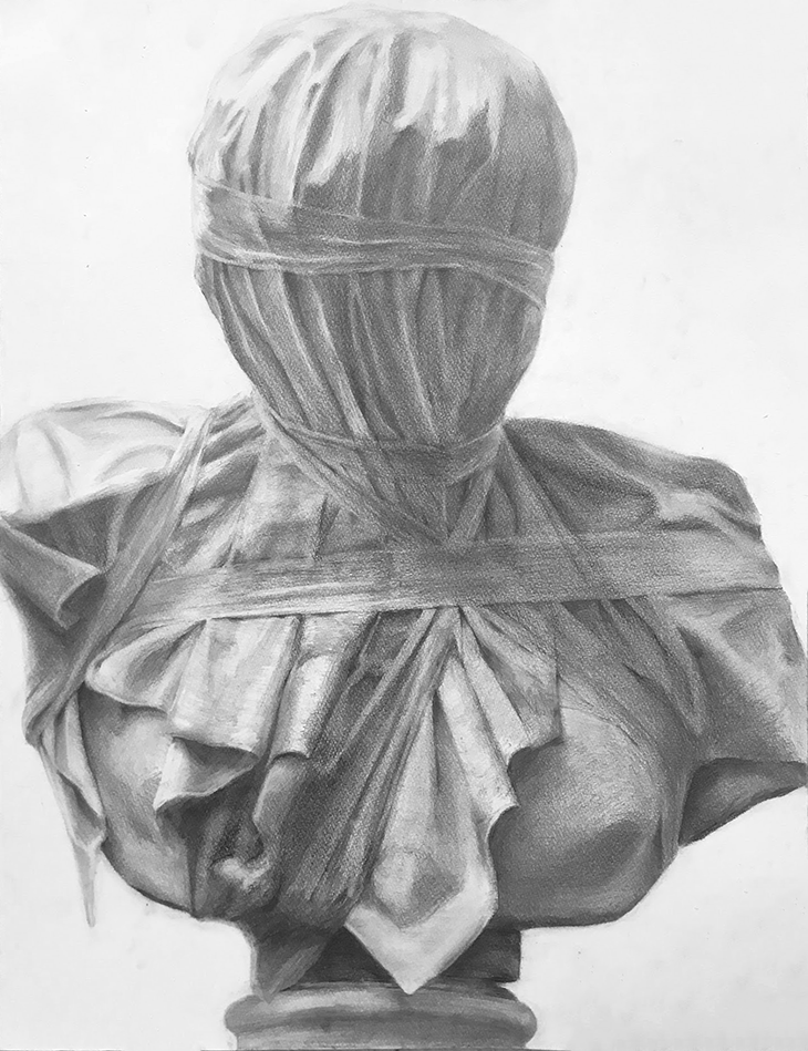 基礎科_布巻きヘルメスをデッサンしました！ | すいどーばた美術学院