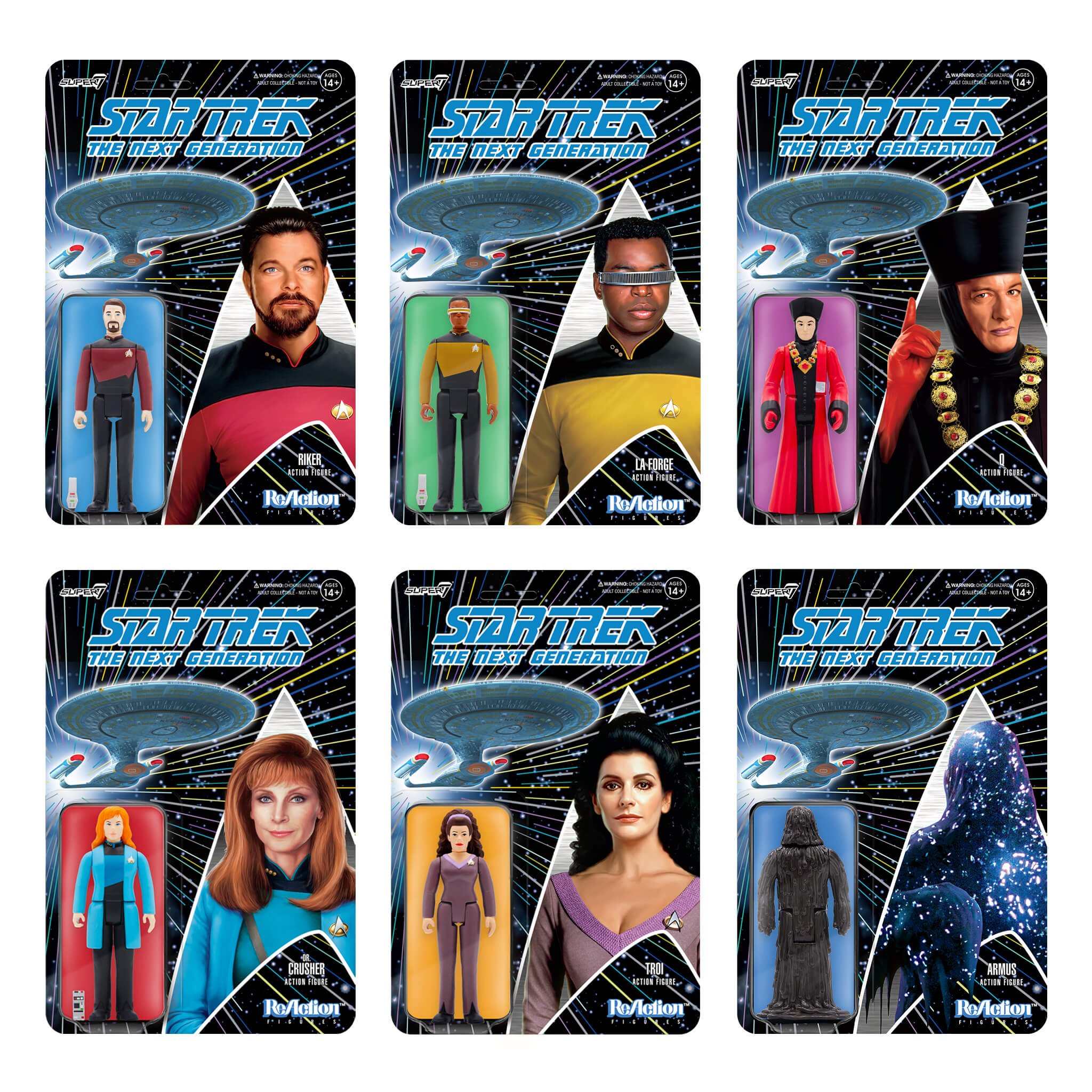 Star Trek: The Next Generation Wave 2 6 Figure Set