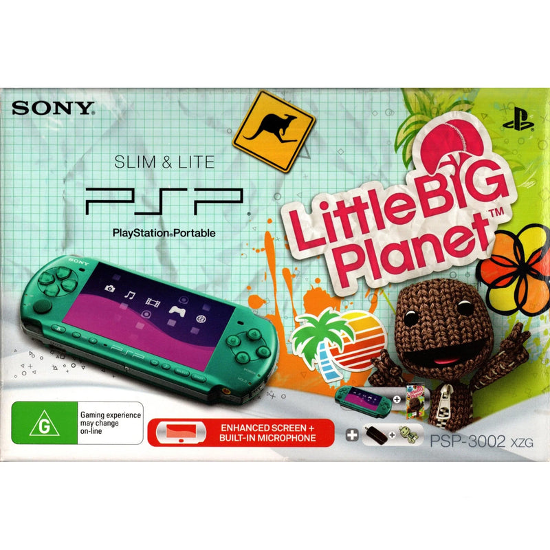 Console - PSP 3000 Turquoise Little Big Planet Bundle - Super
