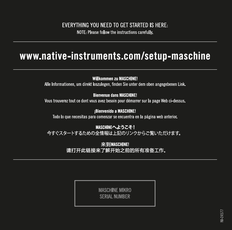 ハードウェアとバンドルソフトウェアを登録する方法 – Native Instruments