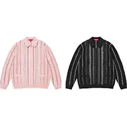 Speckle Stripe Zip Up Cardigan | Supreme 24fw