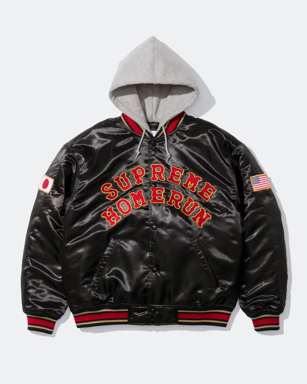Supreme®/Homerun Satin Hooded Varsity Jacket | Supreme 25ss