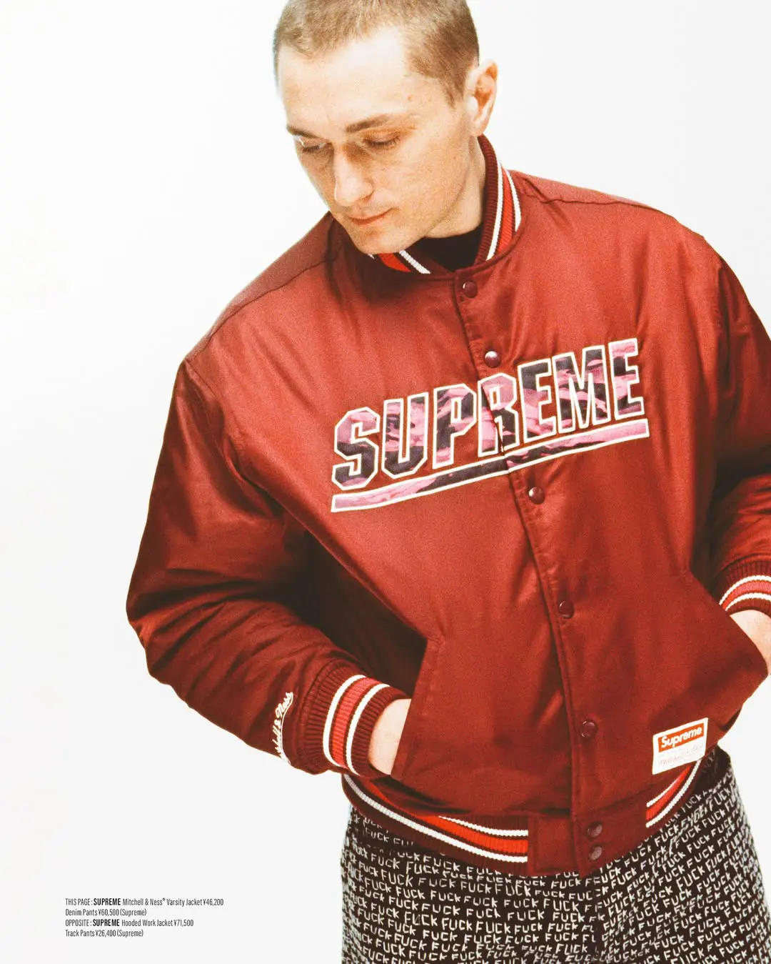 Supreme®/Mitchell & Ness® Camo Logo Varsity Jacket | Supreme 25ss