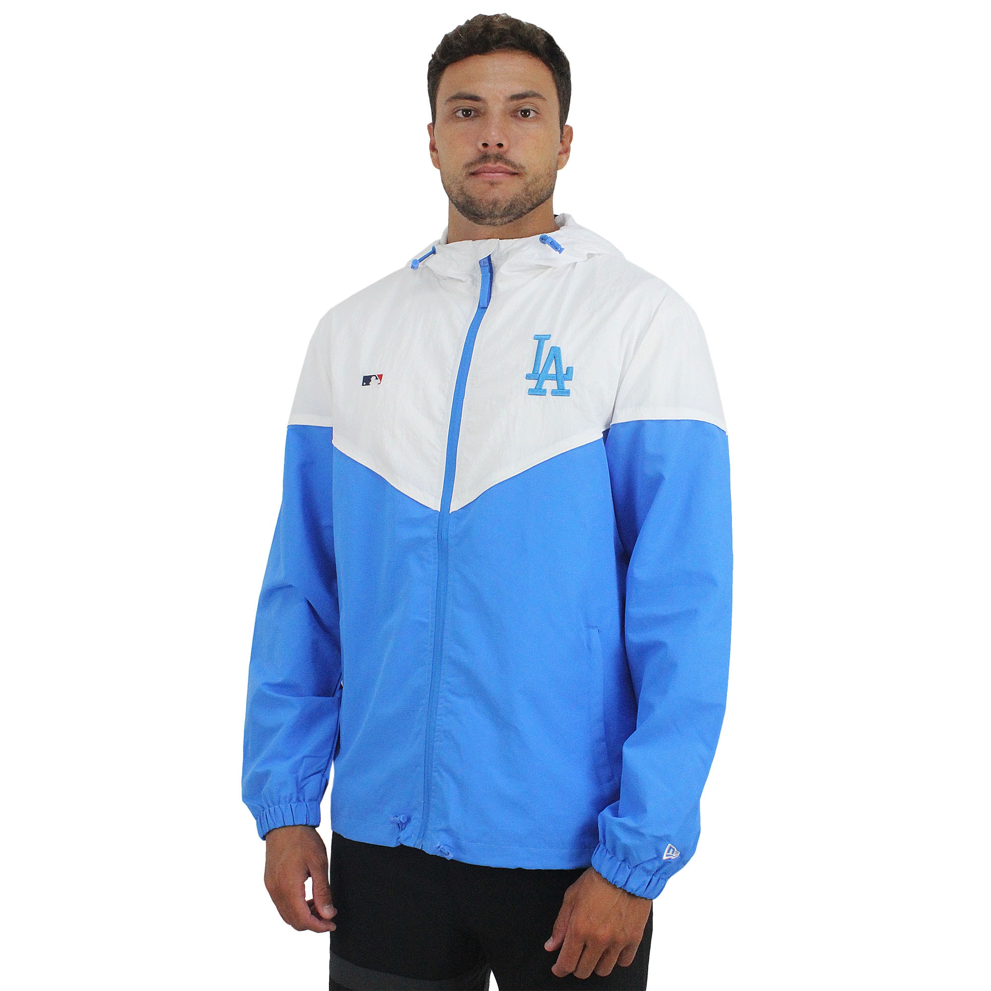 Jaqueta Corta Vento New Era MLB Los Angeles Dodgers White Blue