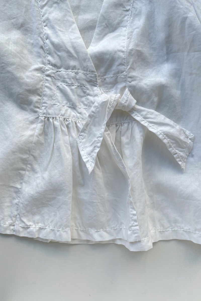 homspun リネンバイオ フロントギャザー6分袖ブラウスジャケット – SUSCON