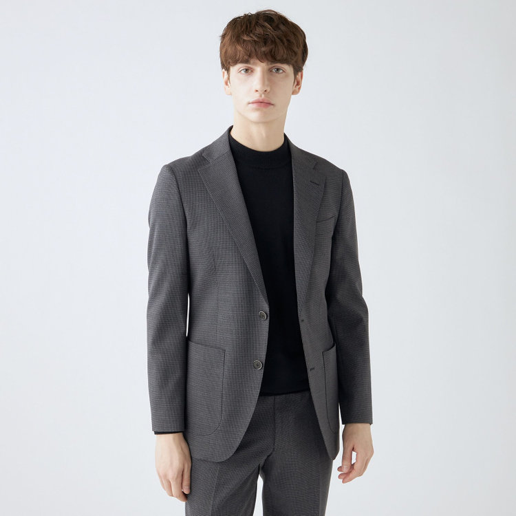 4S CROSS】【年間】セットアップジャケット/グレー×ハウンドトゥース