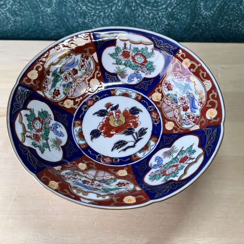 有田焼 松右衛門窯 コンポート皿 大鉢 飾り皿 色絵 金襴手