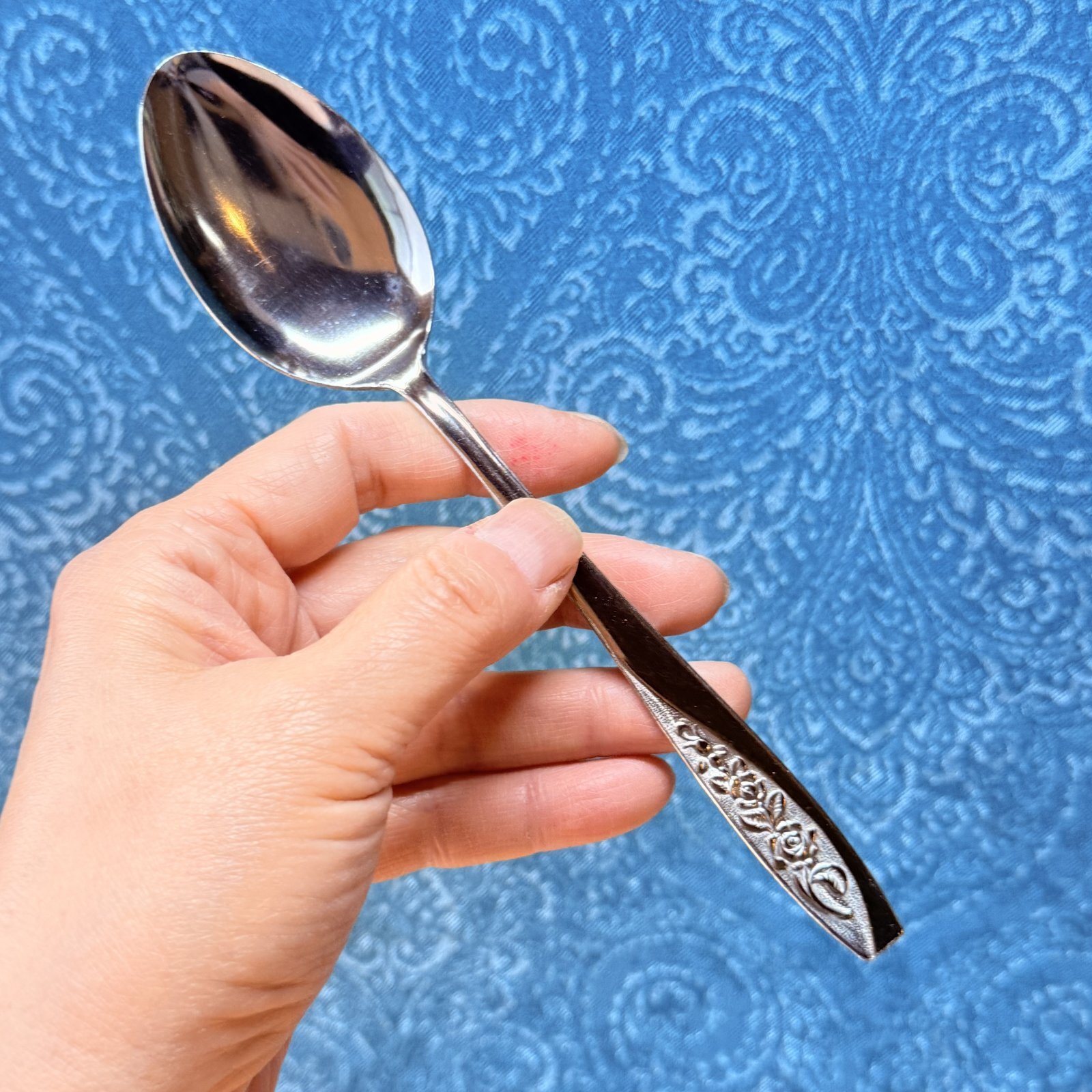 純喫茶 昭和レトロなカレースプーン 5本セット 花柄