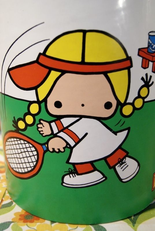 激レア サンリオ旧ロゴ パティ＆ジミー 1976年初期 ゴミ箱