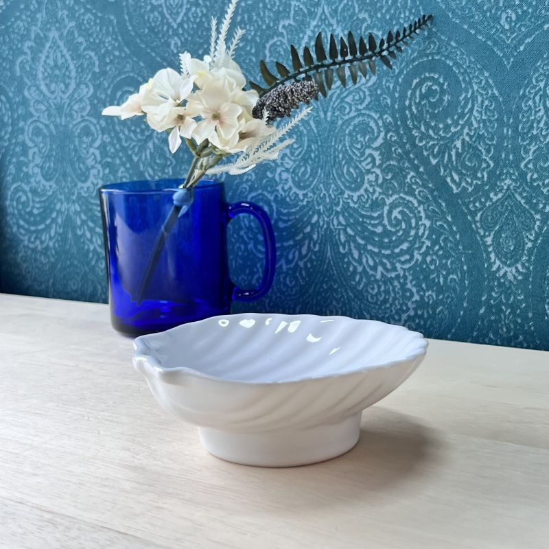 青白磁 貝殻型 陶器皿 31cm 青白磁 貝殻型 陶器皿 31cm 青白磁