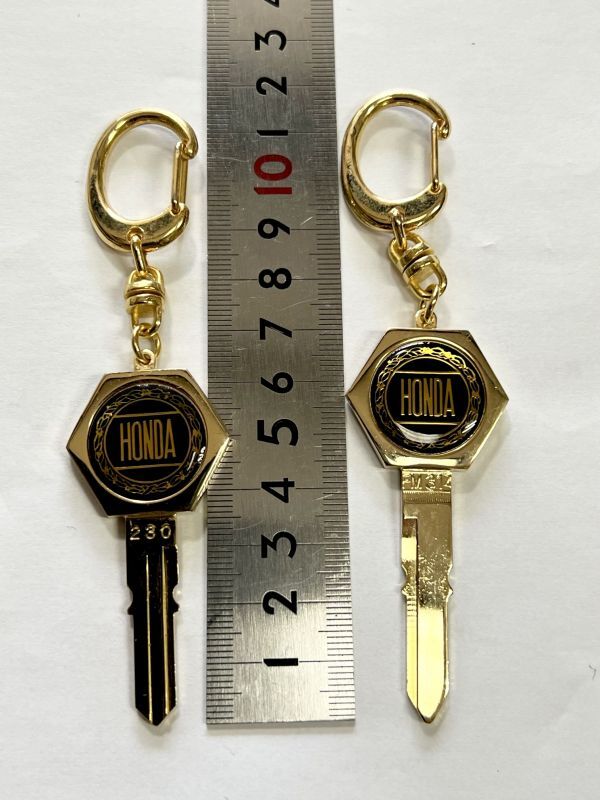 旧車ブランクキー HONDA230スペアキー SAFETYDRIVE ゴールド BK4