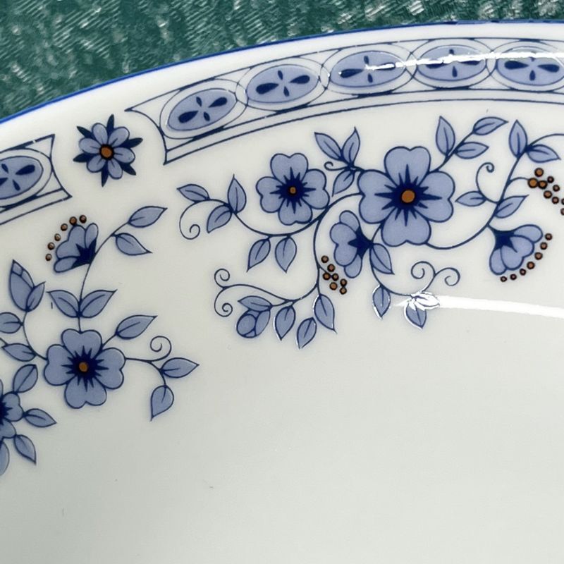 純喫茶 yamasa ブルーフラワーのカレー・シチュー皿 2枚セット 3枚