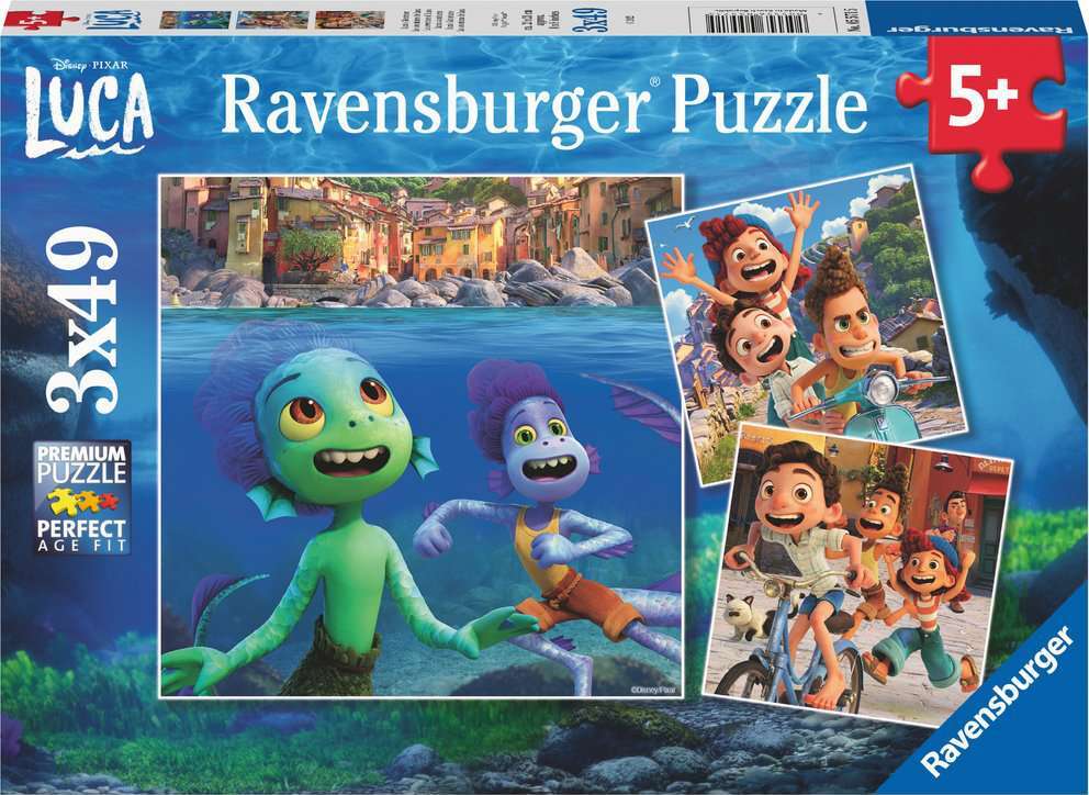 Disney-Pixar: Luca (3 x 49 pc Puzzles) - Lucky Duck Toys