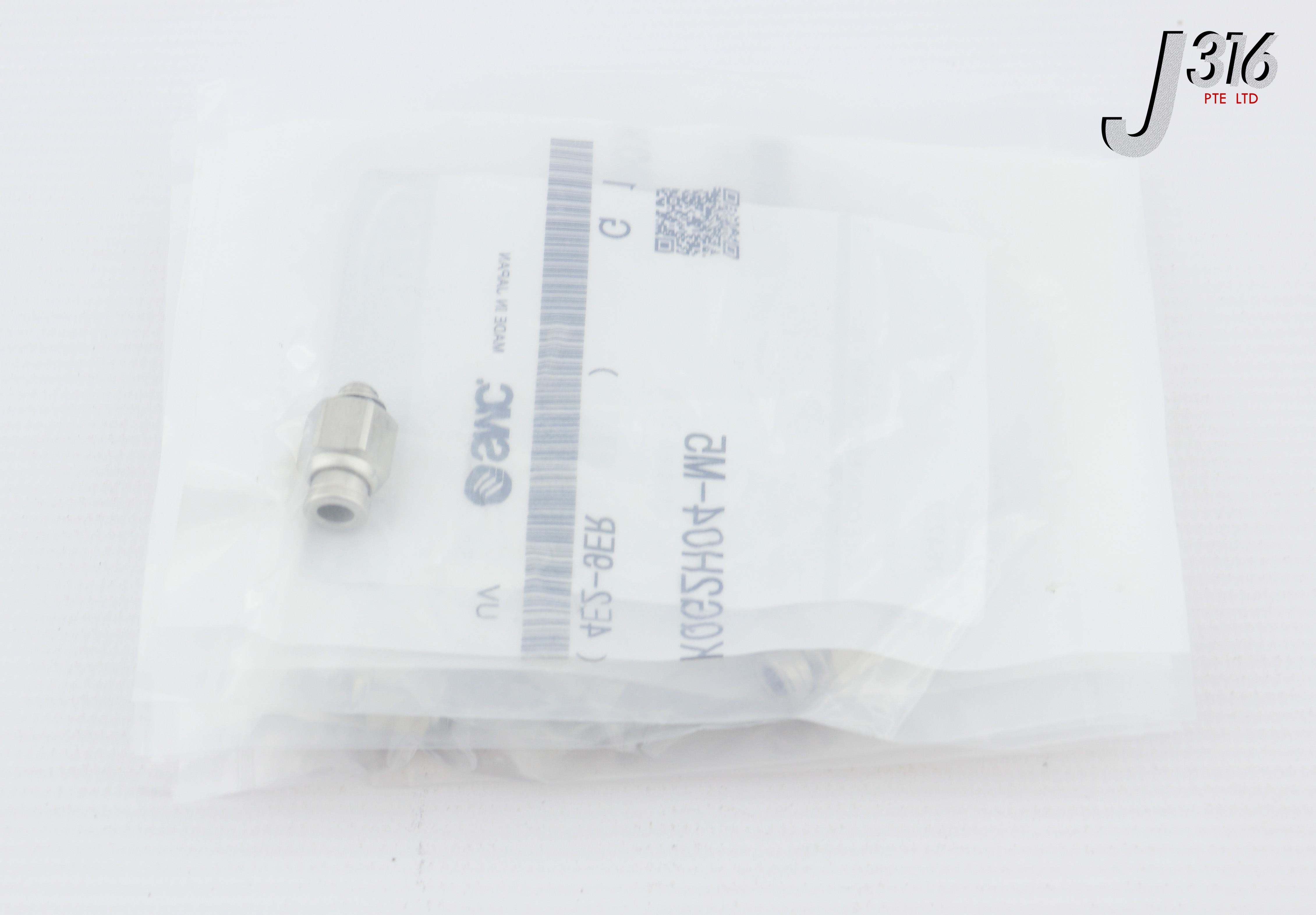 25906 SMC MALE CONNECTOR 4MM-M5, STAINLESS STEEL FITTING (NEW