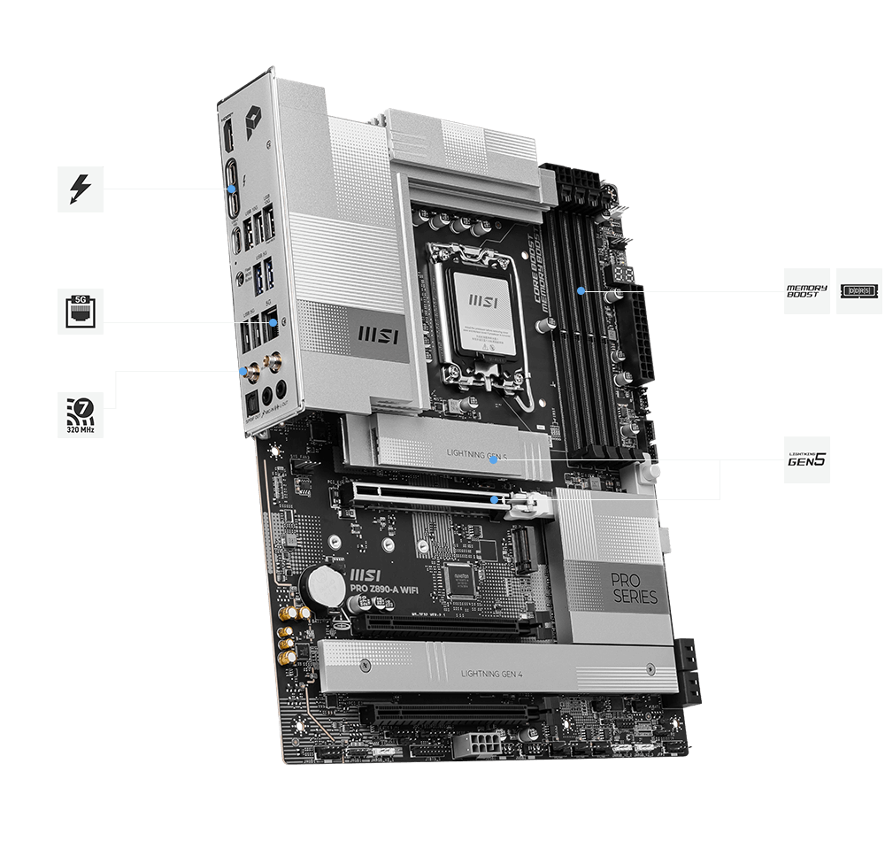 PRO Z890-A WIFI | PRO Series Motherboards｜Best Motherboard for AI