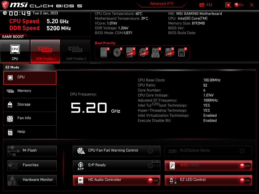 MAG B760 TOMAHAWK WIFI DDR4