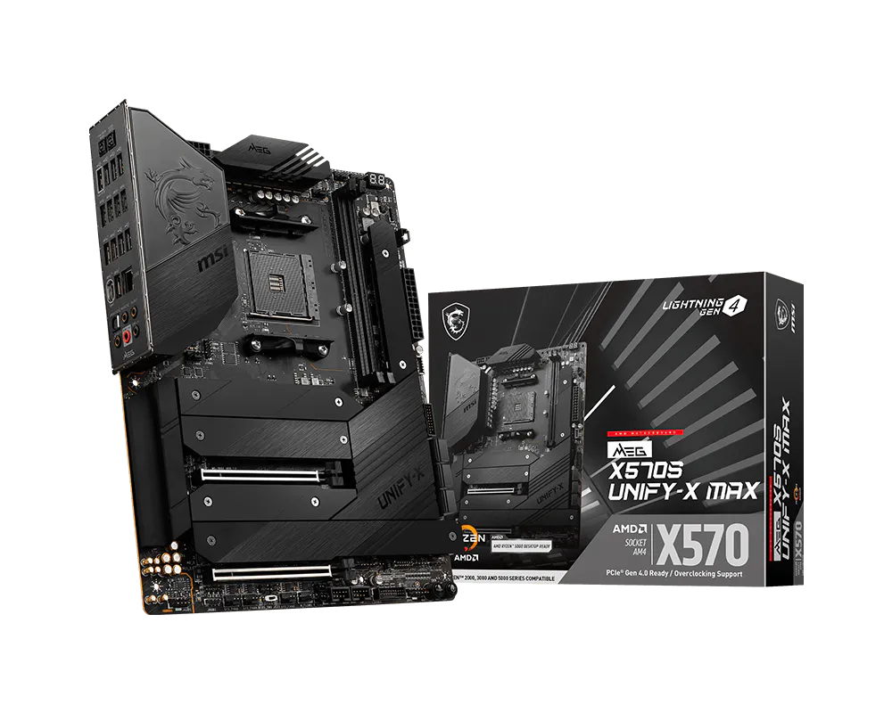 MSI MEG X570S UNIFY-X MAX - 6 x Gen4 M.2, Direct 16+2 Phase 90A