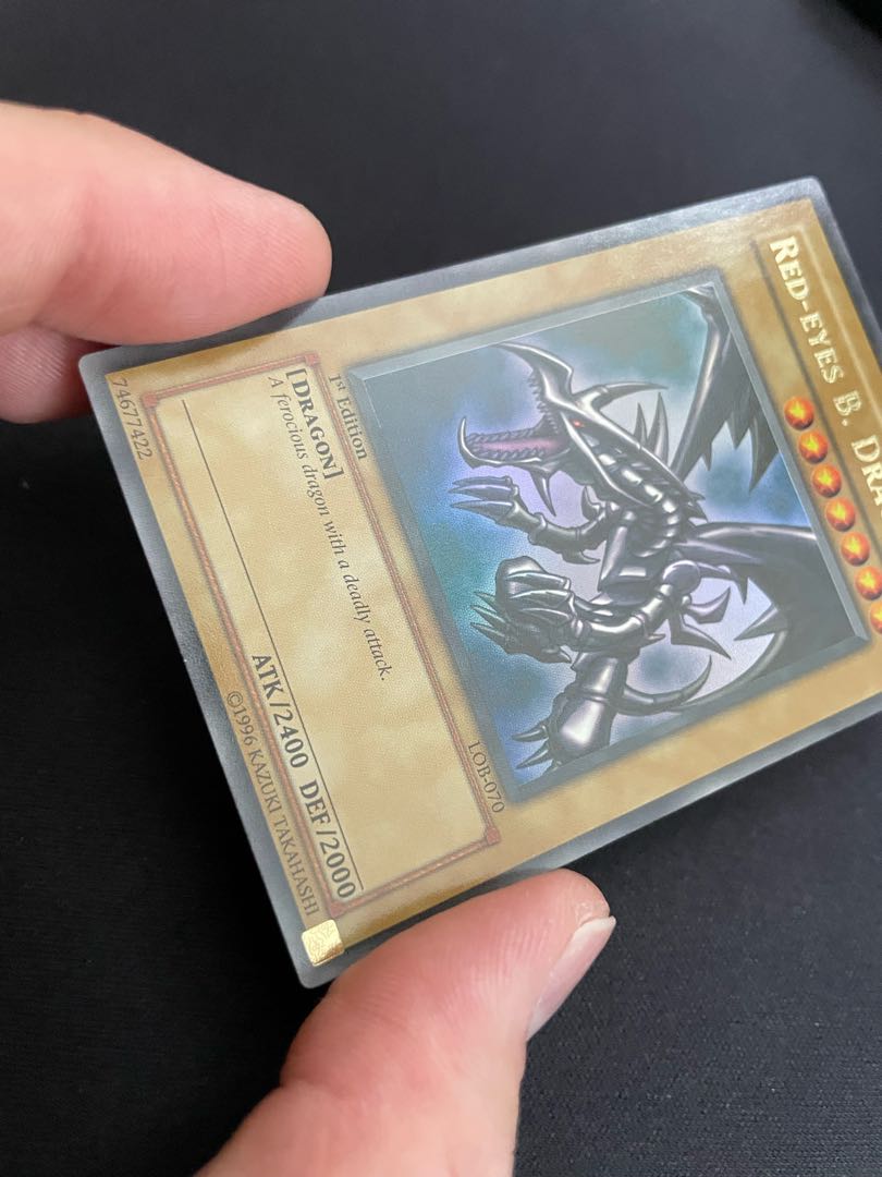 遊戯王 真紅眼の黒竜 英語 北米 LOB 1st Glossy ウルトラ 1枚の通販
