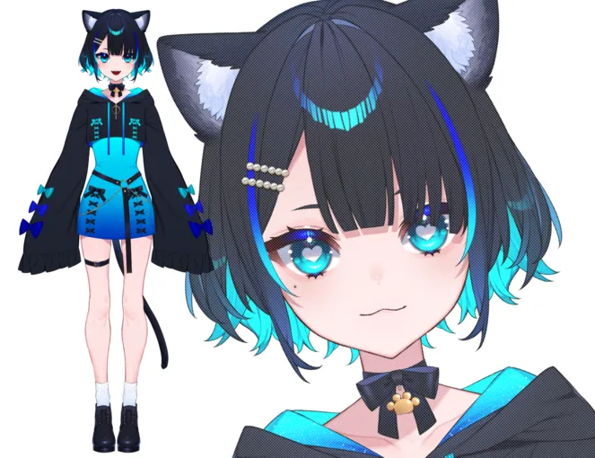 💙🩵🖤 - 夏うに&果実 - nizima by Live2D