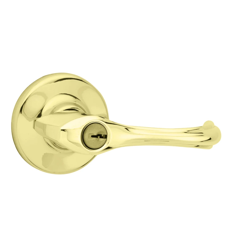 Kwikset Security Dorian Keyed Entry Lever Door Handle in Polished